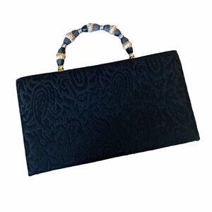 Vintage Crown Lewis Glamour Art Deco Chunky Handled Bag